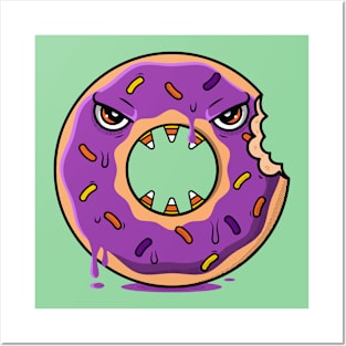 Zombie Donut with Candy Corn Teeth Posters and Art